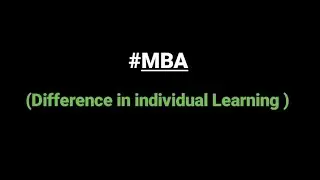 #mba #traininganddevelopment #hrm -(Differences in individual learning)