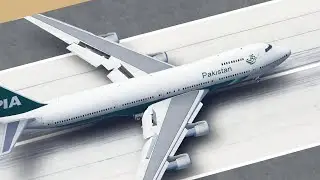 Pakistan International Airlines Boeing 747-200 landing LHE/OPLA RWY 36R (Infinite Flight)