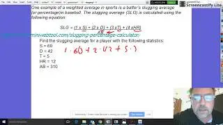 AMDM Slugging Average Calculation
