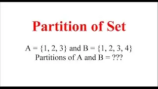 Partitions of a set