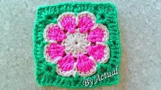 FLOR PARA TAPETE RASTEIRINHA ♡ (crochet flower)  #ByActual