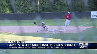The Habersham School baseball team championship series bound