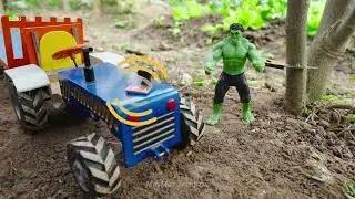 DIY Mini Tractor Builds a Strong Concrete Bridge with 2 Drainage Culverts for Heavy Trucks_R