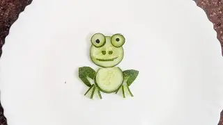 cucumber 🐸 carving/vegetable carving/Art in vegetable/Food decoration/carving/@NathisHome