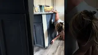 Painting kitchen island! #shorts #shortsfeed #homeimprovement #diyprojects #diykitchenmakeover