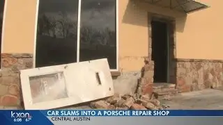 Driver runs into Porsche body shop in North Austin