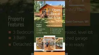 Wisconsin Home for Sale! 1305 DEER PATH TR, Saint Germain, WI Open House #realestate #realtor