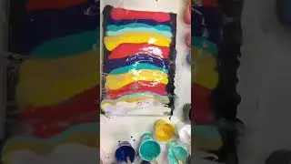Fluid Art, Swipe Technique #shorts