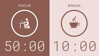 50/10 Pomodoro Timer | No Music 🔔 Bell Only | 8-Hour Study With Me for Deep Focus
