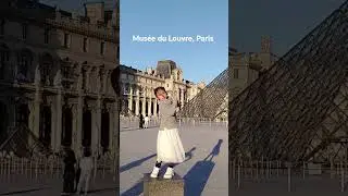 Explore Paris's famous Louvre Museum.  #Louvre #Paris #Shorts #LouvreMuseum #familyexplorers