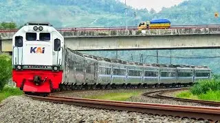 RAMAINYA MENEMUKAN 15 KERETA API NGEBUT SIANG HARI DI PERCABANGAN STASIUN PRUPUK‼️