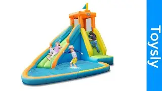 Inflatable Water Slide Kids Bounce House Castle Splash Water Pool Without Blower