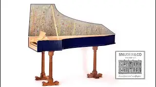 Harpsicord by Matthias Griewisch with hand painted silk by Snijder&CO