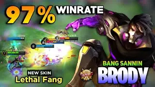 97% WINRATE! Brody New Starlight Skin Lethal Fang [ Top Global Brody Best Build ] SANG SANNIN - MLBB