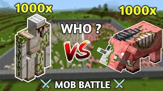 ⚔️Minecraft Mob Battle: Zoglin Vs Iron Golem ⚔️ (Shoking!!)