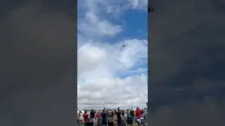 Polish Airforce Tiger demo F-16 fighting falcon fighter jet upside down pass Riat 2025 airtattoo