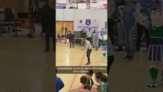 Half court basketball shot from Kerry footballer Barry John Keane