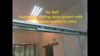 Innovative automatic sliding door with linear magnetic drive