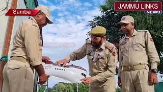 Samba police captured an aircraft shaped Pakistani balloon