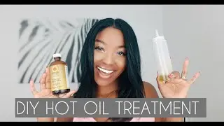 DIY Hot oil treatment| RELAXED HAIR |April Sunny