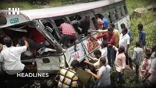 Headlines l 54 killed as Telangana RTC bus falls into valley