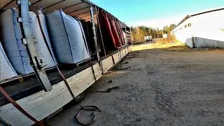 European Trucking POV: Full Process of Loading a Curtain Side Trailer