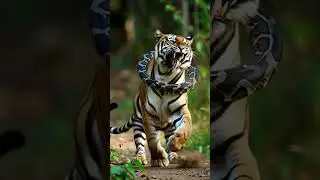 Snake and Tiger Merged?! 😳🐍🐯 #animals #viralvideo #reels