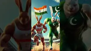 🇮🇳 Bunny Got Buff! 💪🔥 | Pakistan vs India Rabbit Race 🏁  You Decide the Winner #ai #India #Pakistan
