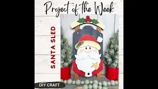 Vintage Santa Sled Wood Craft