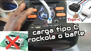 Cómo ponerle pin de carga tipo C a rockola o bafle amplificado paso a paso