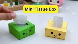 DIY MINI PAPER TISSUE BOX / Origami Tissue Box/ Paper Craft / Easy kids craft ideas /Paper Craft New