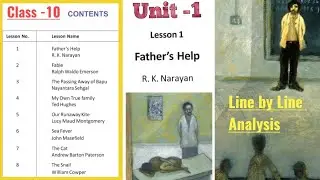 WBBSE, Class-10 English, Lesson-1 / Father's Help Analysis/ R.K. Narayan / Father's Help, Unit- 1