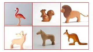 Vintage Wooden Animal Decorations