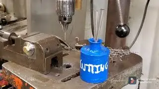 Making safety wire bolts / drilled head bolts with a collet block