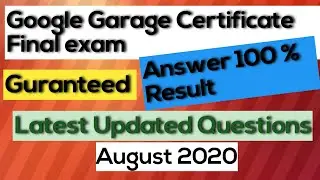 Google Digital Garage Marketing Final Exam Answers August 2020 |  #trueajay #GoogleDigitalGarage