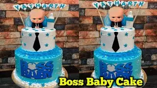 Boss baby cake decoration #bossbabycake /Toppercake idea / boss baby cake tutorialboss baby theme