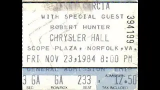 Robert Hunter 11.23.1984 Norfolk, VA Complete AUD