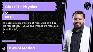 The acceleration of blocks of mass 2 &nbsp;kg and 4 &nbsp;kg are respectively (Pulleys and threads are mass...