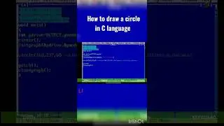 How to draw a circle in C language | #shorts