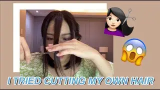 I TRIED CUTTING MY HAIR!!! SANA OKAY| MICA SEE