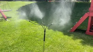 Adjustable Outdoor Misting Cooling System - Perfect for Patio, Pets, and Kids!