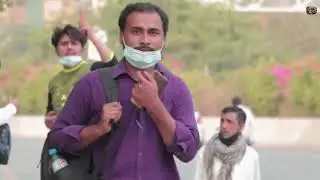 Throwing fake brick on people with no Mask _prank in pakistan