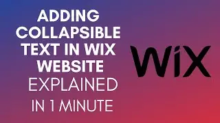 How To Add Collapsible Text In WIX Website (2025)
