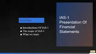 IFRS (IAS-1 Presentation Financial statements )