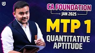 MTP 1 QA - Math LR Stats CA Foundation Jan 2025 | CA Pranav Popat | Ultimate CA