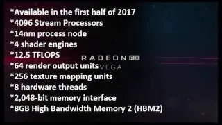 AMD Radeon RX Vega Specs Leak Highlights