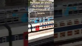 Passage de pleins de trains et d&rsquo;intercit&eacute; et de trains de banlieue #train #railway # #rail