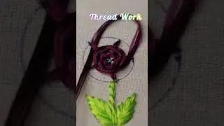 Silk Thread flower /Spider stitch flower / Hand Embroidery / Silk thread embroidery