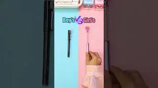 Boy's Stationery vs. Girl's Stationery 💙💗#youtubeshorts #shorts #stationery #cute #boysvsgirls