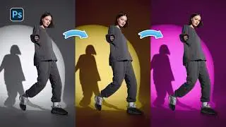 Уроки Adobe Photoshop 2024 &mdash; как смешивать цвета фона на фотографиях, сделанных в студии